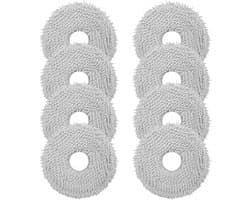 PromoHome 8 stuks microvezel dweilpads voor robotstofzuigers - Wasbaar en krasvrij