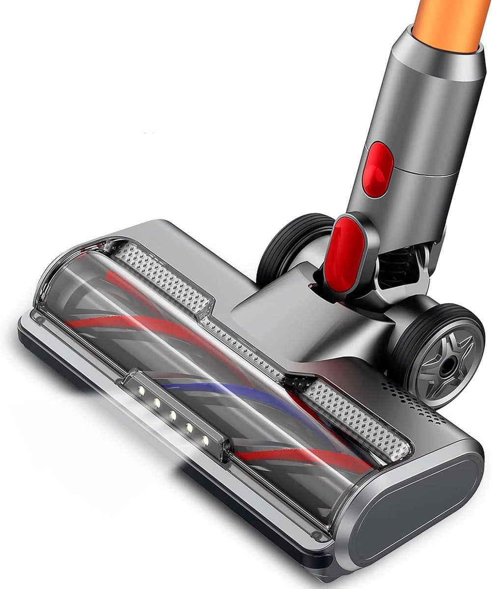 LED-verlichtte Motoriseerde Turbo Borstel Geschikt voor Dyson V7 V8 V10 V11 V15, Snelloset met Rollenborstel voor Tapijten, Parket en Tegelwerk — afbeelding 1