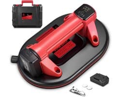 Elektrische Zuignap - Vacuümheffer Glaszuiger - Materiaal Transport - 300 kg Draagkracht - 167 x 247 mm - Rood