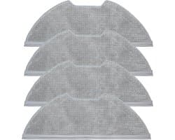 4 stuks doekjes voor Eureka NERE10s E10S E20 Plus, voor Obode A8 A8 Plus, voor Midea M9 robotstofzuiger- reserveonderdelen-zachte microvezeldoek