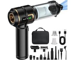 Handstofzuiger accu - Mini stofzuiger - Auto en huis - 4-in-1 functie - 28000 PA - Zwart