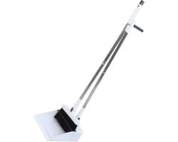 Stoffer en blik set - Reinigingsset - Huis opruimen - Vouwbaar ontwerp - 93.5 cm - Wit
