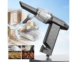 Deze krachtige mini-föhn is perfect voor elektronica, toetsenborden, banken en auto's. Hij haalt snelheden tot 130.000 toeren per minuut, heeft 3 windsnelheden en een 2000mAh-batterij.
