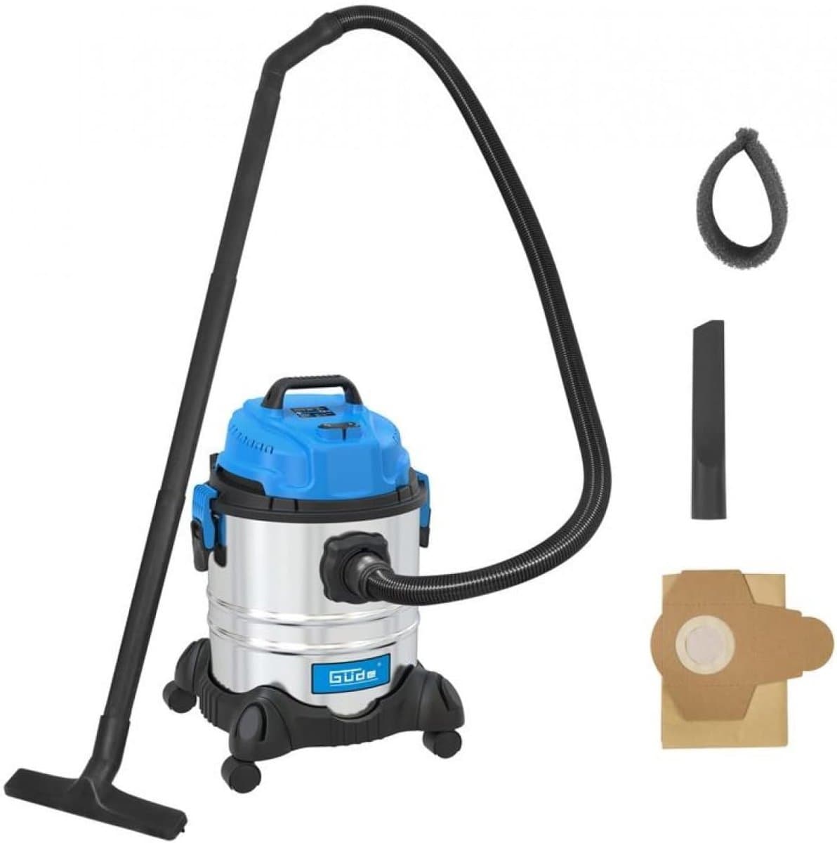 Nat Droogzuiger - Stofzuiger Nat Droog - Klus Klusjes - 20 Liter Reservoir - 1200 Watt - Blauw Zilver Zwart — afbeelding 1