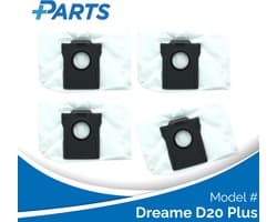 Dreame D20 Plus Stofzakken (4 Stuks, Plus.Parts® alternatief voor RDB17)