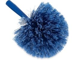 Ronde Duster - Zachte Borstels - Stof Verwijderen - Afgeronde Vorm - 17.8 cm Diameter - Blauw