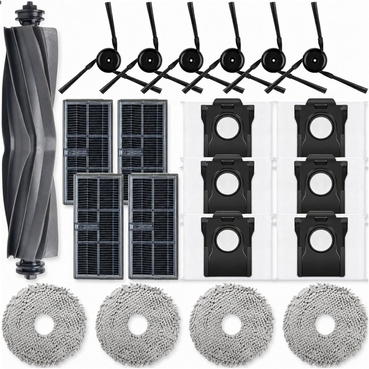 ZENC® Accessoireset Geschikt voor Dreame X40 Ultra/L40 Ultra Robotstofzuiger - HEPA-filters - Borstel - Stofzakken - Dweilpads - Onderhoudsset — afbeelding 1