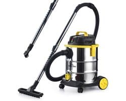 Swiss Haus® WDVC25 Nat & Droog Stofzuiger - 25L - 1200W Nat- en Droogzuiger - RVS Ketel - HEPA Filtersysteem - Blaasfunctie - Waterafvoer - Industriële Bouwstofzuiger - Lugano Collection