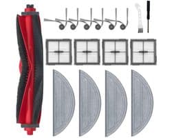 17-delige Accessoireset voor Stofzuiger Compatibel met Roborock Q10 S5+ - Hoofdborstel, Filters, Dweilen & Zijborstels