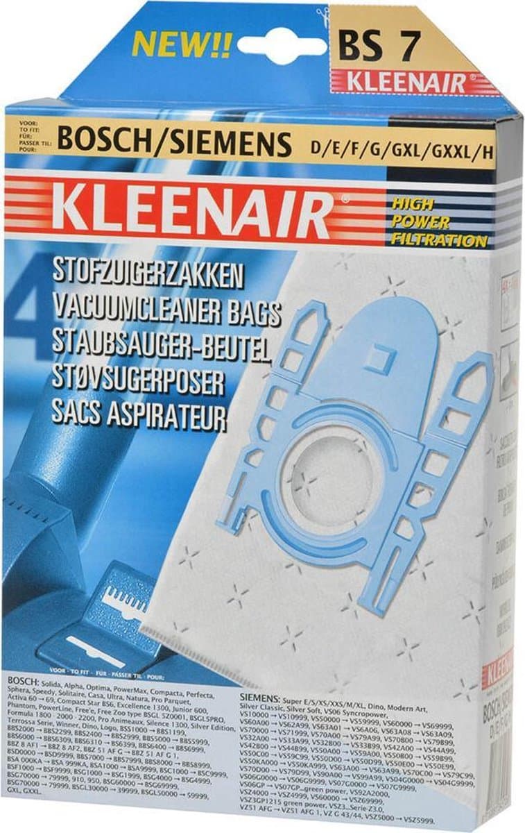 Kleenair Microfibre stofzuigerzakken - extra sterk - 4 stuks + filter — afbeelding 1