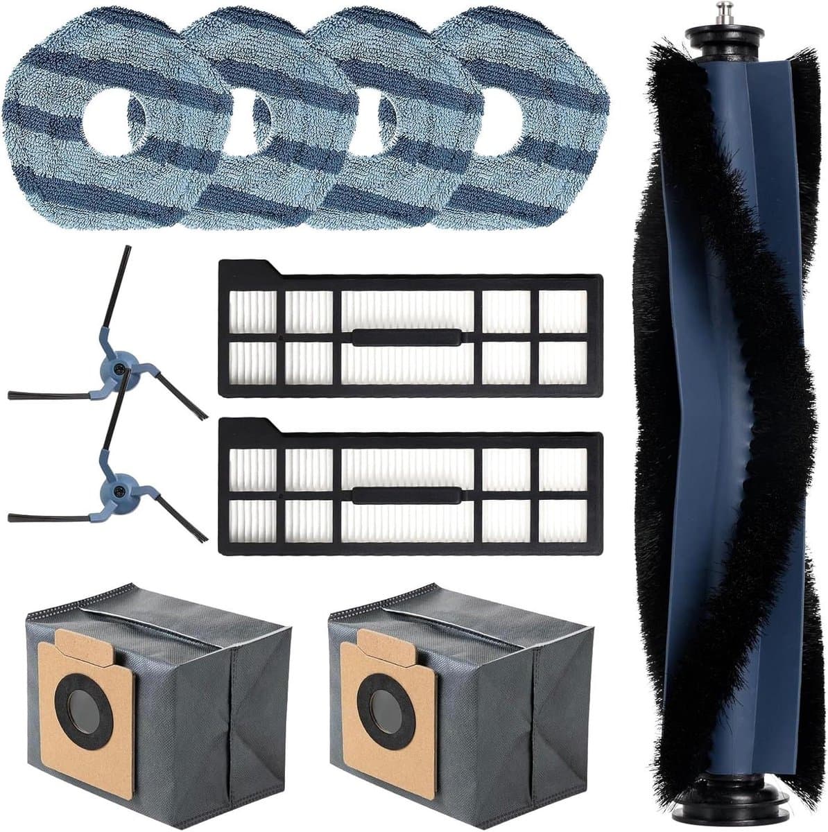 Cosensi - Accessoireset voor robotstofzuiger: hoofdborstel, HEPA-filters, reinigingsdoeken, stofzakken, zijborstels, reinigingsborstel — afbeelding 1