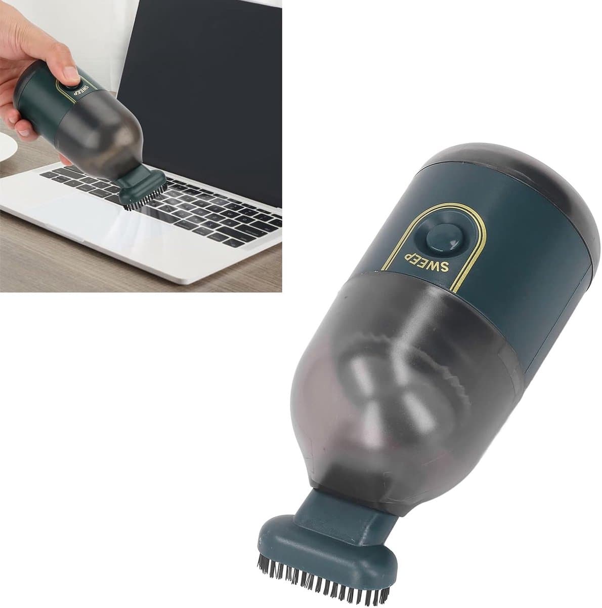 Draadloze Mini Handstofzuiger - USB Oplaadbaar, Krachtig, Handzaam en Stil voor Thuis, Auto en Bureau — afbeelding 1