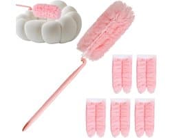 Kleine Plumeau - Stofverwijderaar Inklapbaar - Huis Reinigen - Verstelbare Kop - 36 cm - Roze