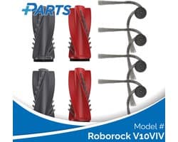 Roborock V10VIV Borstels (6 Stuks, Plus.Parts® alternatief voor 8.02.0363)