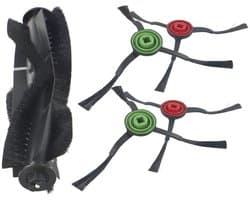 Accessoires voor de Tikom G8000/G8000Pro robotstofzuigers: hoofdborstel en zijborstel.