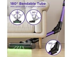 Yanhama H3 Wireless Vacuum Cleaner, Handheld Vacuum Cleaner, 7-level Filtration System, 180° Flexible Steering, Compatible with Multiple Accessories for Various Scenarios. Deep Cleaning Of Household, Pet Hair, Sofa And Floor