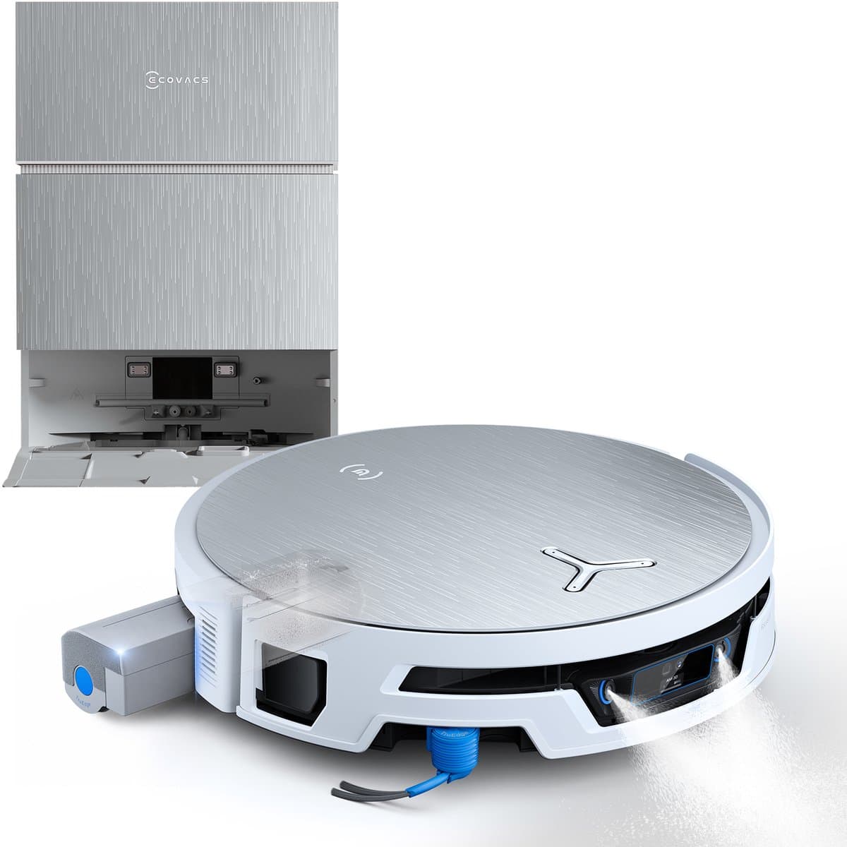 Ecovacs Deebot X12S Pro Omni - Robotstofzuiger Met Dweilfunctie - 27.000 Pa - 63°C Warm Water - Omni Station - AIVI 3D 4.0 - Wit — afbeelding 1