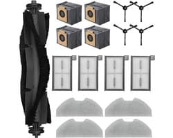Geschikt voor accessoires voor eufy robotstofzuiger de Eufy Clean X8 Pro - 17-stuks - hoofdborstel - zijborstel - wasbaar filter - doeken - stofzak
