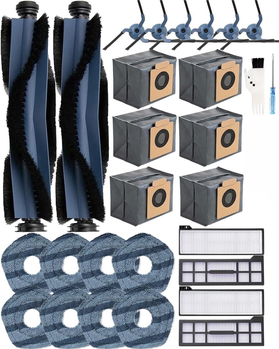 PromoHome 29-Pack Vervangende Accessoires voor Eufy X10 Pro Omni Robotstofzuiger - Hoofdborstel, Zijborstels, HEPA-filters, Stofzakken, Dweilpads. — afbeelding 1