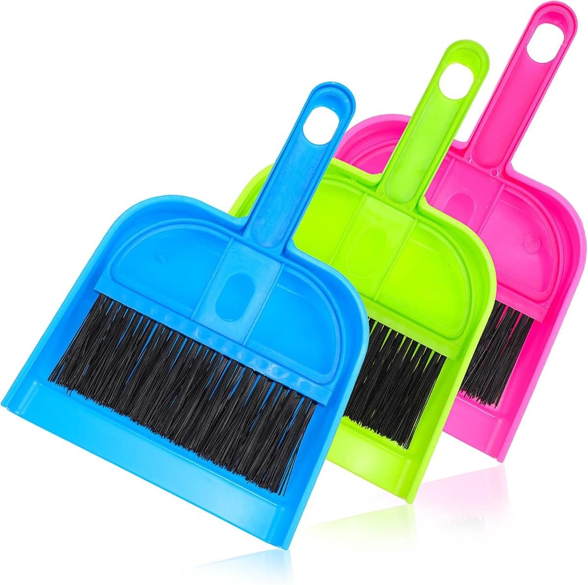 Mini Stoffer Set - Kleine Bezem - Efficiënt Schoonmaken - Compact Ontwerp - 3 Sets - Diverse Kleuren — afbeelding 1