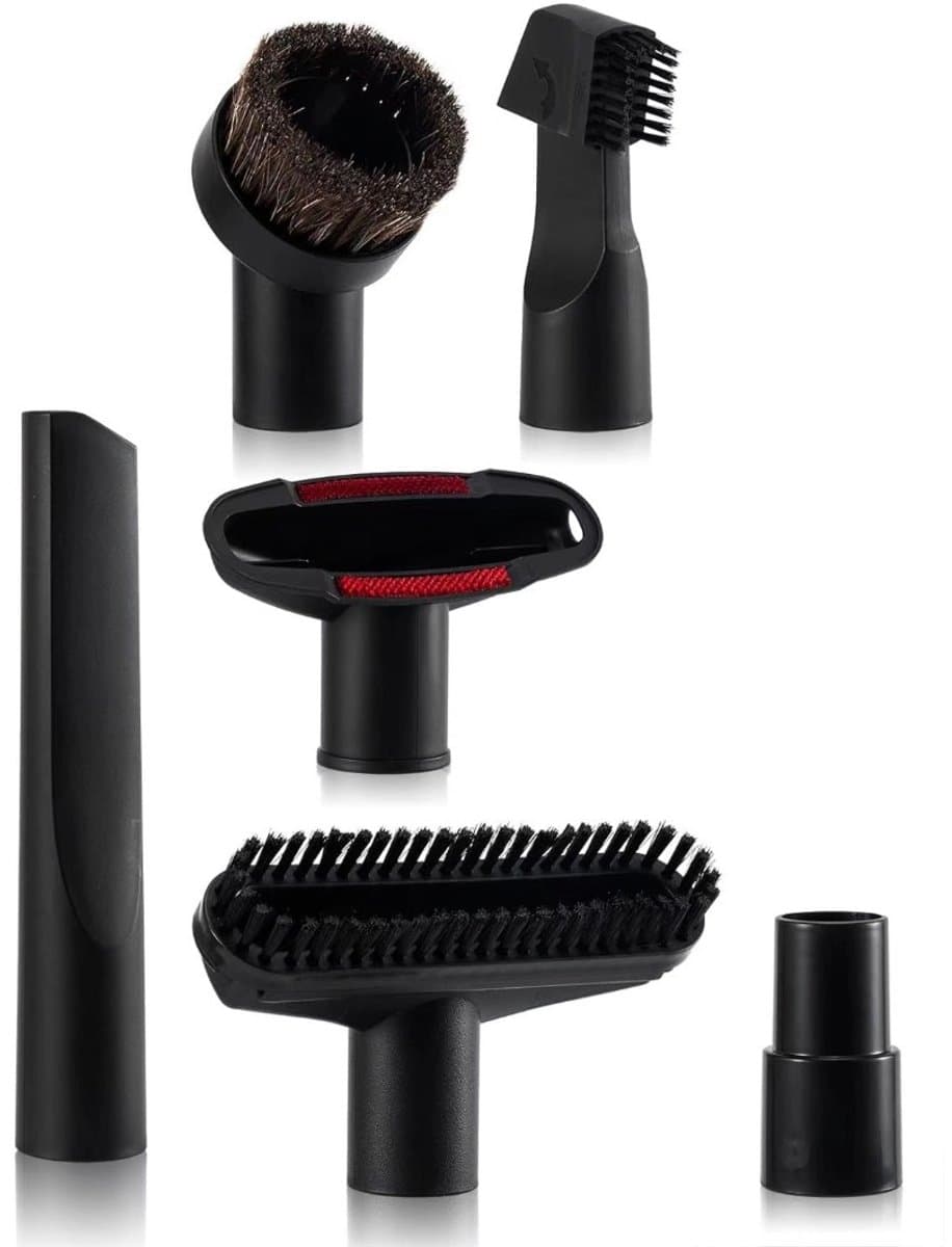 OIMG Stofzuiger Zuigmond Set - 6 Stuks - geschikt voor Miele,Philips,AEG,Karcher,Bosch,Numatic,Nilfisk - spleetzuigmond - Universeel Opzetstuk - zwart — afbeelding 1