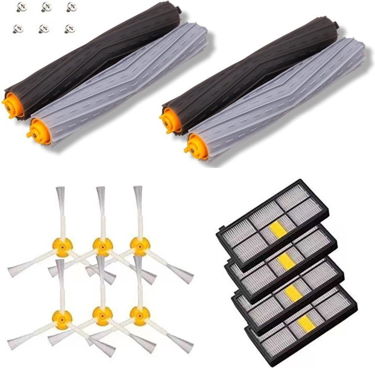 Onderhoud Kit geschikt voor iRobot Roomba Voor iRobot Roomba 980 960 896 895 886 880 871 866 865 860 850 805 800 Serie zijborstel rubber roller accessoires kit — afbeelding 1