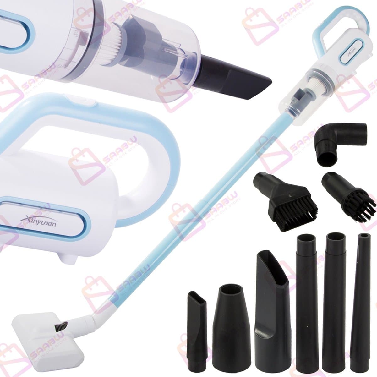 Upright Handstofzuiger 800W – Zakloos & Krachtig – kruimeldief – 6 Opzetstukken – Compacte Handstofzuiger voor Huis & Auto – hand stofzuiger – steelstofzuiger – steel stofzuiger – 58023 — afbeelding 1