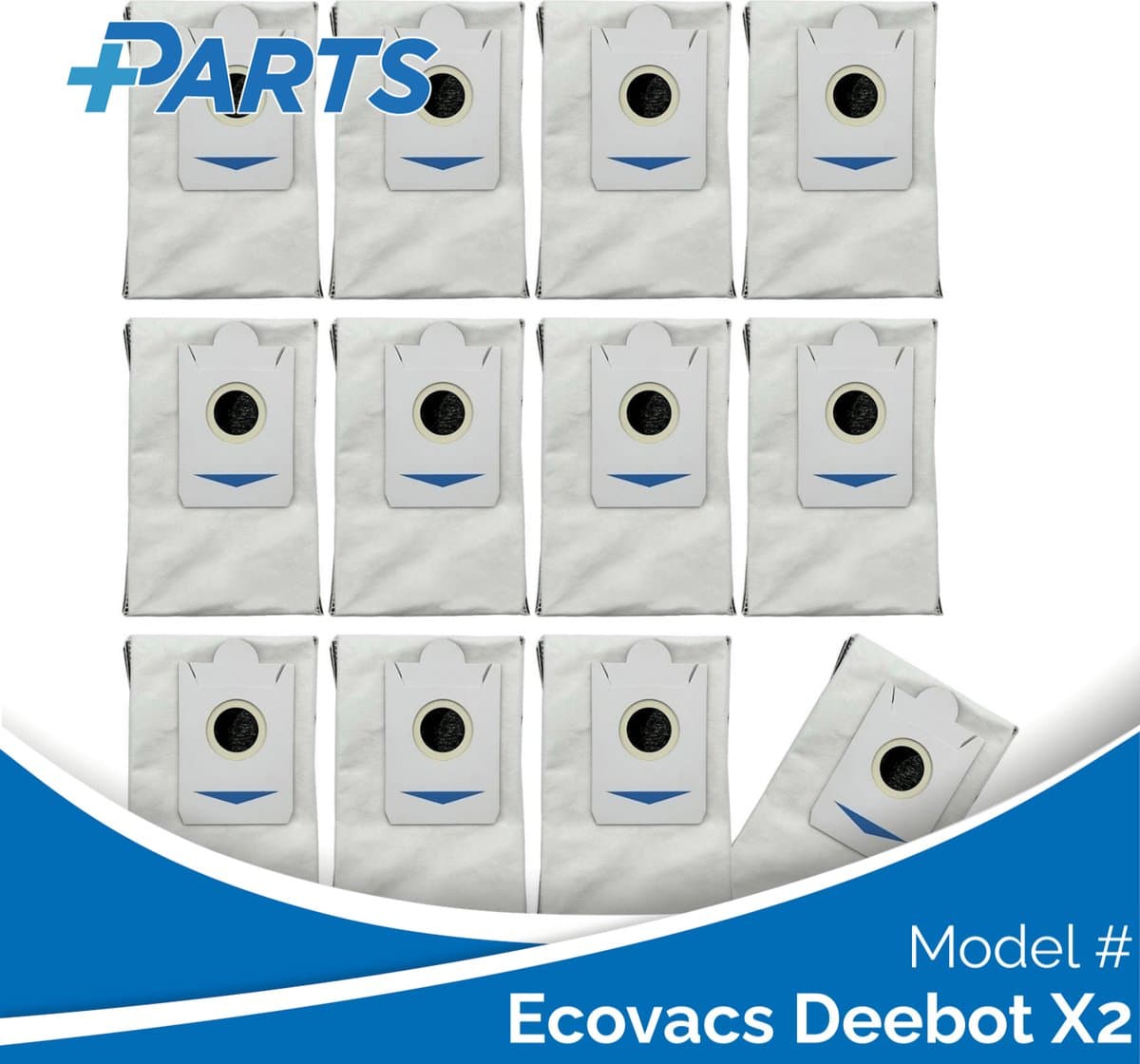 Ecovacs Deebot X2 Stofzakken (12 Stuks, Plus.Parts® alternatief voor DDB030025) — afbeelding 1