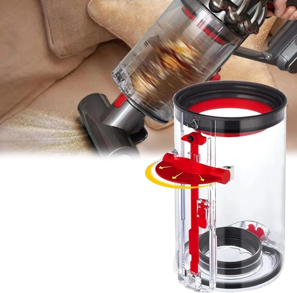Verbeterde Vervangende Cartouche (970050-01) - Geschikt voor Dyson V11 V15 SV14 SV15 SV22 Stofzuiger Stofcontainers — afbeelding 1