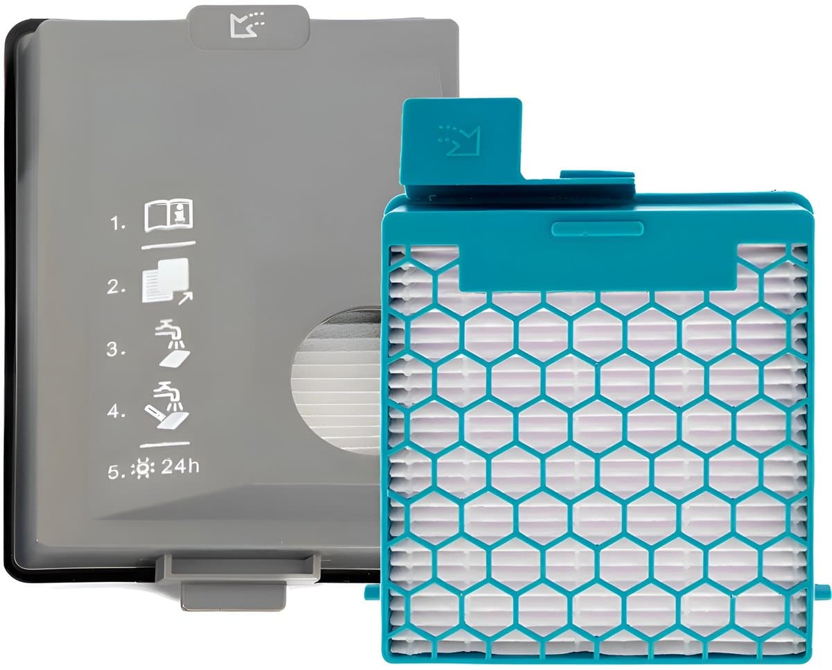 Filter set geschikt voor Miele CX1 Boost - CX FSF HEPA Fijnstoffilter Hygiëne filter (uitblaas) SF HY 60 — afbeelding 1