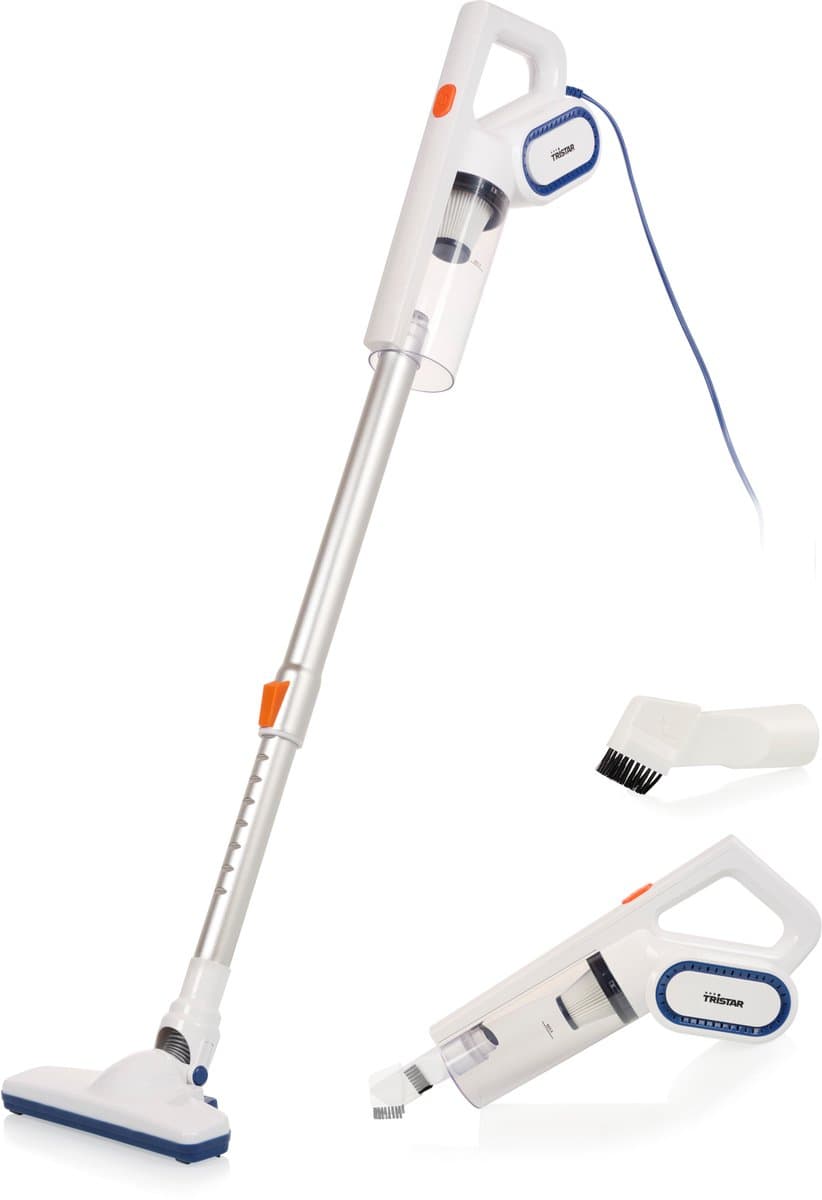 Tristar Steelstofzuiger SZ-2308 - 2-in-1 steelstofzuiger met afneembare kruimeldief - Stofzuiger & handstofzuiger - Regelbare zuigkracht - Snoer 6 meter - Wit — afbeelding 1