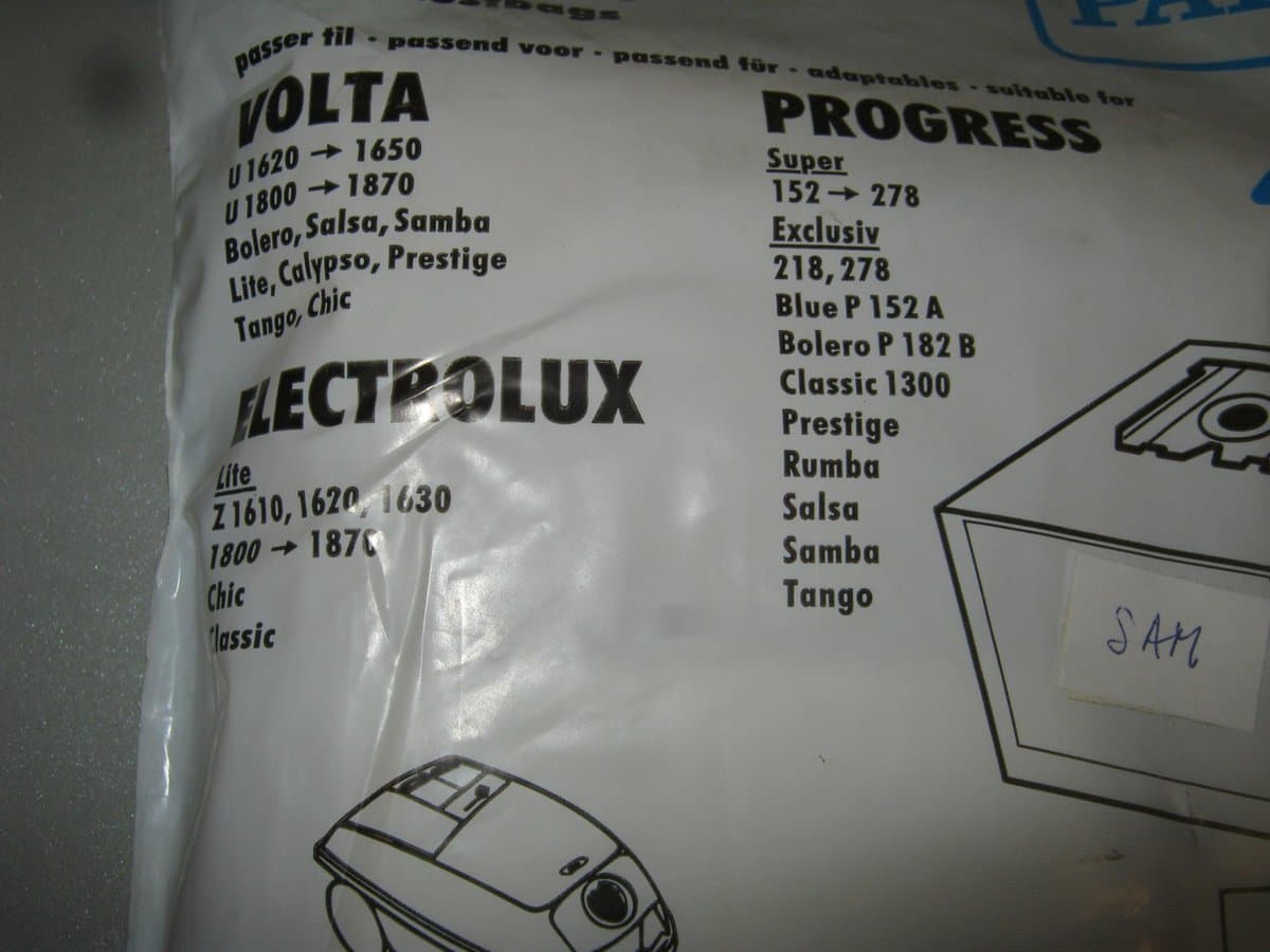 Volta Electrolux Progress stofzuigerzakken EL82 5 stuks + filter — afbeelding 1