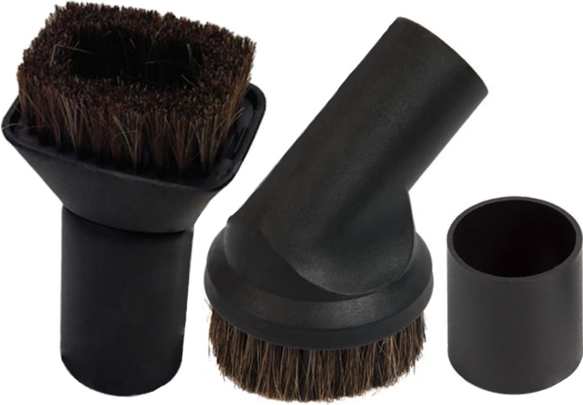 Stofzuiger Plumeau set 32mm + 35mm Stofzuigermond geschikt voor Miele, Bosch, Siemens, Philips, Nilfisk, AEG, Inventum, Bestron, Karcher, Numatic stofzuiger - Zacht en Hard - Universeel Meubel Kleine zuigmond borstel mondstuk accessoire hulpstuk — afbeelding 1
