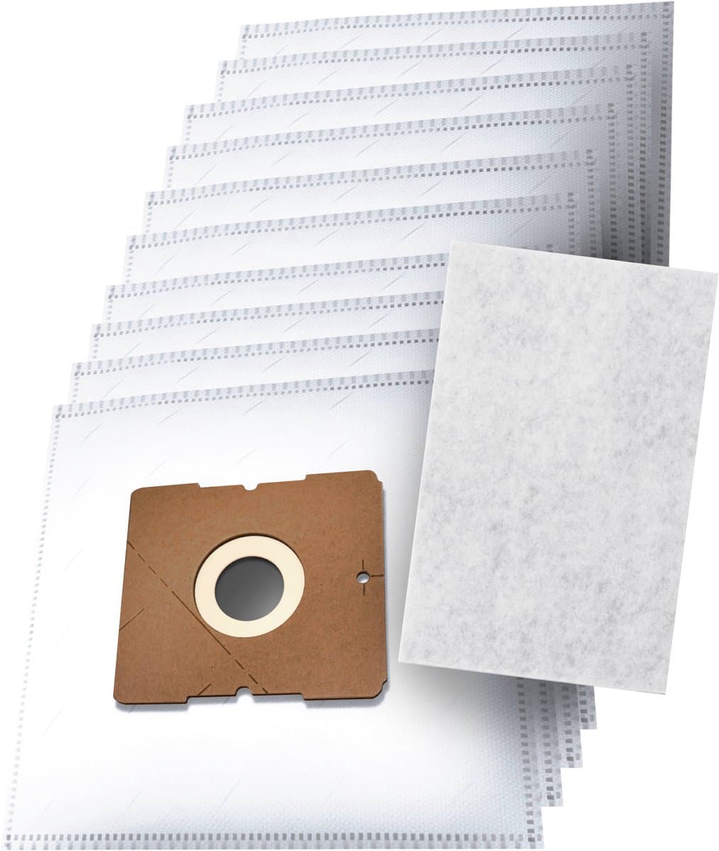 10x Dparts stofzuigerzakken met 1 filter geschikt voor Nilfisk Coupe - Go - One - Compact - Coupe Neo - Parquet - Special - GM 100 - GM 150 - Sprint - Action - Bravo stofzuiger stofzakken series — afbeelding 1