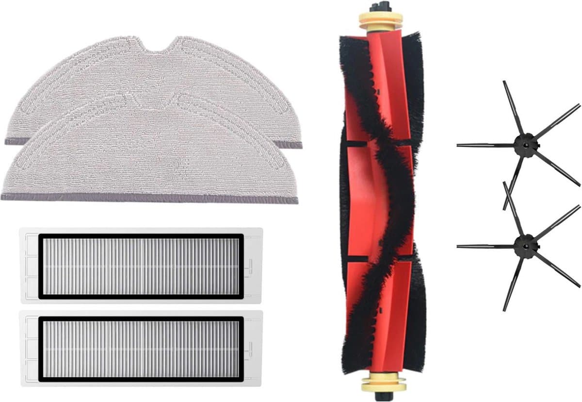 Onderhoudspakket (Zwart) incl. dweil - Compatible met Roborock S4, S5 & S6 Series (S4, S5, S5Max, S6, S6 Pure, S6MaxV) — afbeelding 1