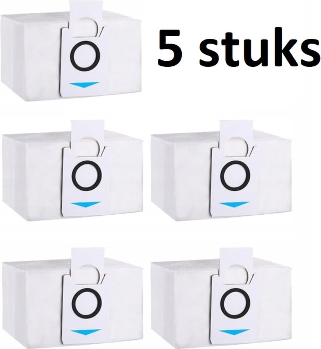 5 x stofzakken geschikt voor de Ecovacs Deebot X1 OMNI / T10 OMNI / X1 TURBO - Vuilafvoerzakken - Grote Capaciteit Stofzuigerzak - Hoogwaardige vervanging - Compatibel met model: Ecovacs: Deebot X1 OMNI T20 OMNI T10 OMNI X1 Turbo -5 stuks afvalzak — afbeelding 1