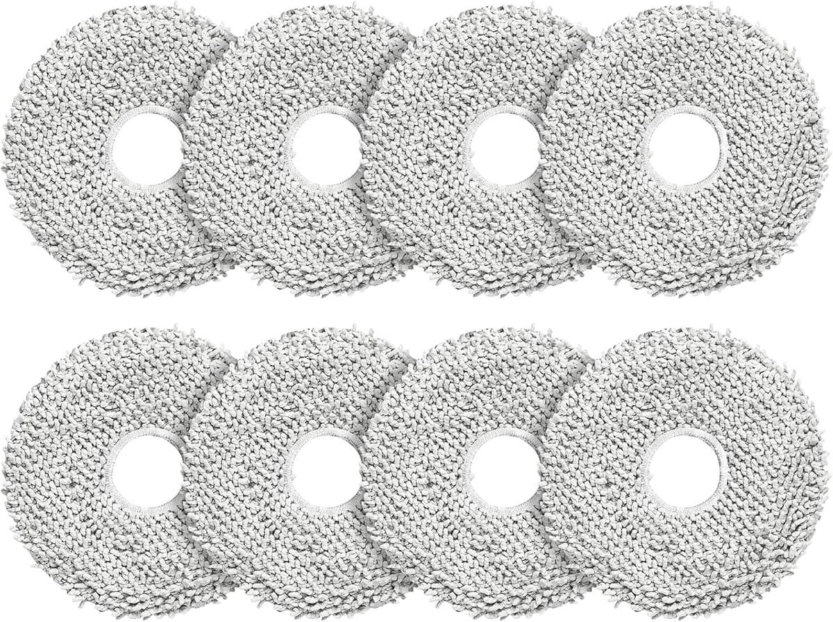 8 stuks schoonmaakdoeken voor Ecovacs Deebot T50 Omni/T50 Pro Omni/T30/T20/X2/X1 serie, spin reinigingspads - PromoHome — afbeelding 1