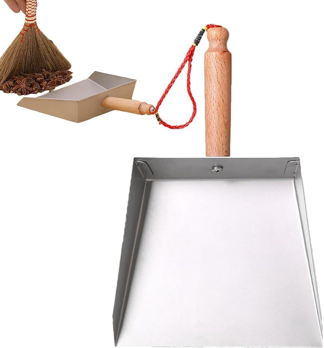 Kleine Stoffer - Aanveger Keuken - Snel Opruimen - Houten Handvat - 23 cm - Multicolor — afbeelding 1