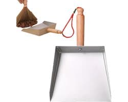 Kleine Stoffer - Aanveger Keuken - Snel Opruimen - Houten Handvat - 23 cm - Multicolor