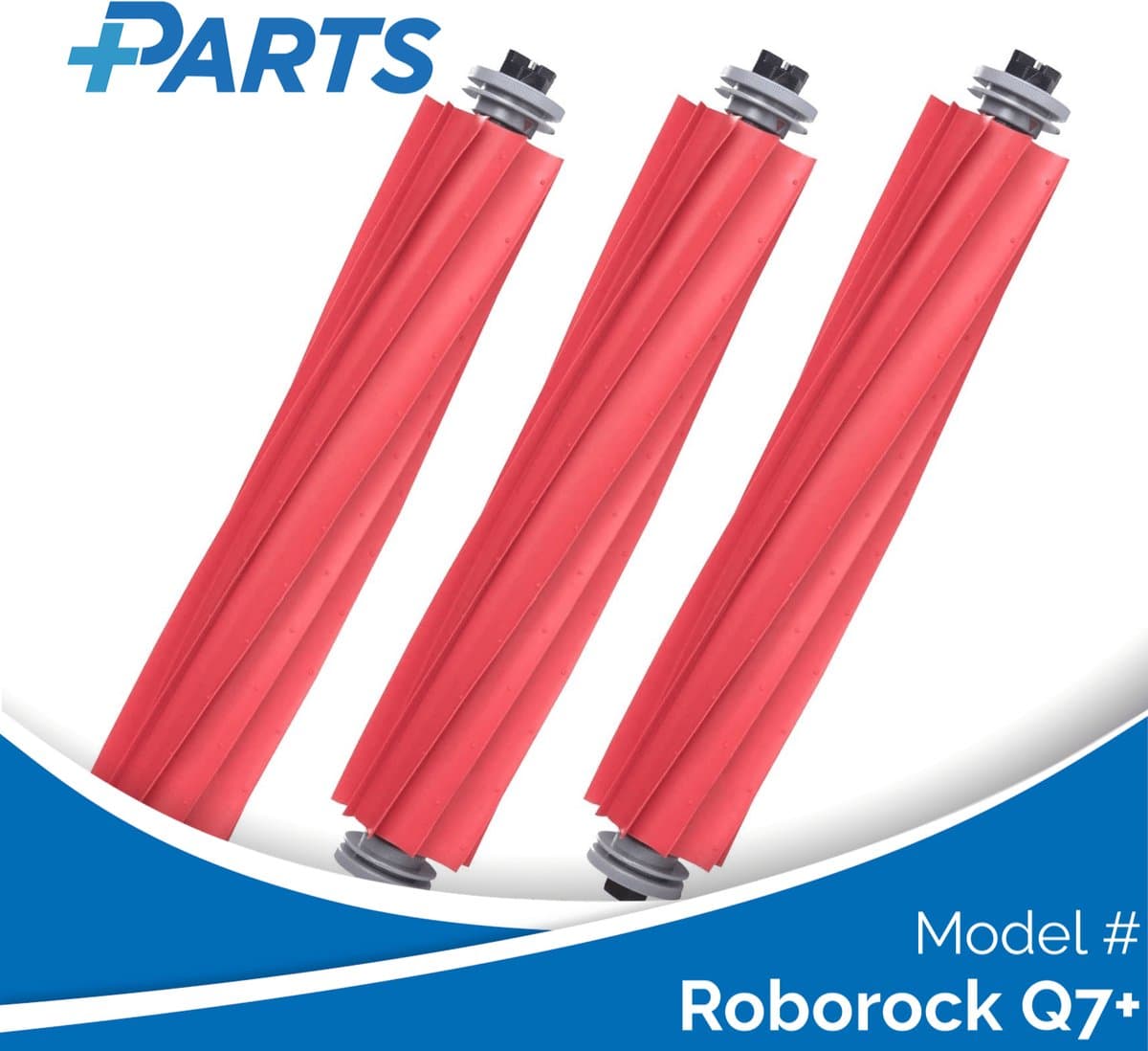 Roborock Q7+ Borstels (3 Stuks, Plus.Parts® alternatief voor 8.02.0079) — afbeelding 1