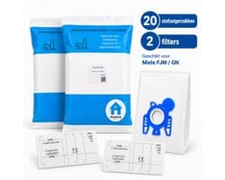 Kleanburg® - Stofzuigerzakken geschikt voor Miele GN 3-D - Classic C1, Complete C2, Complete C3, Cat and Dog - 20 Stofzuigerzakken en 2 Filters