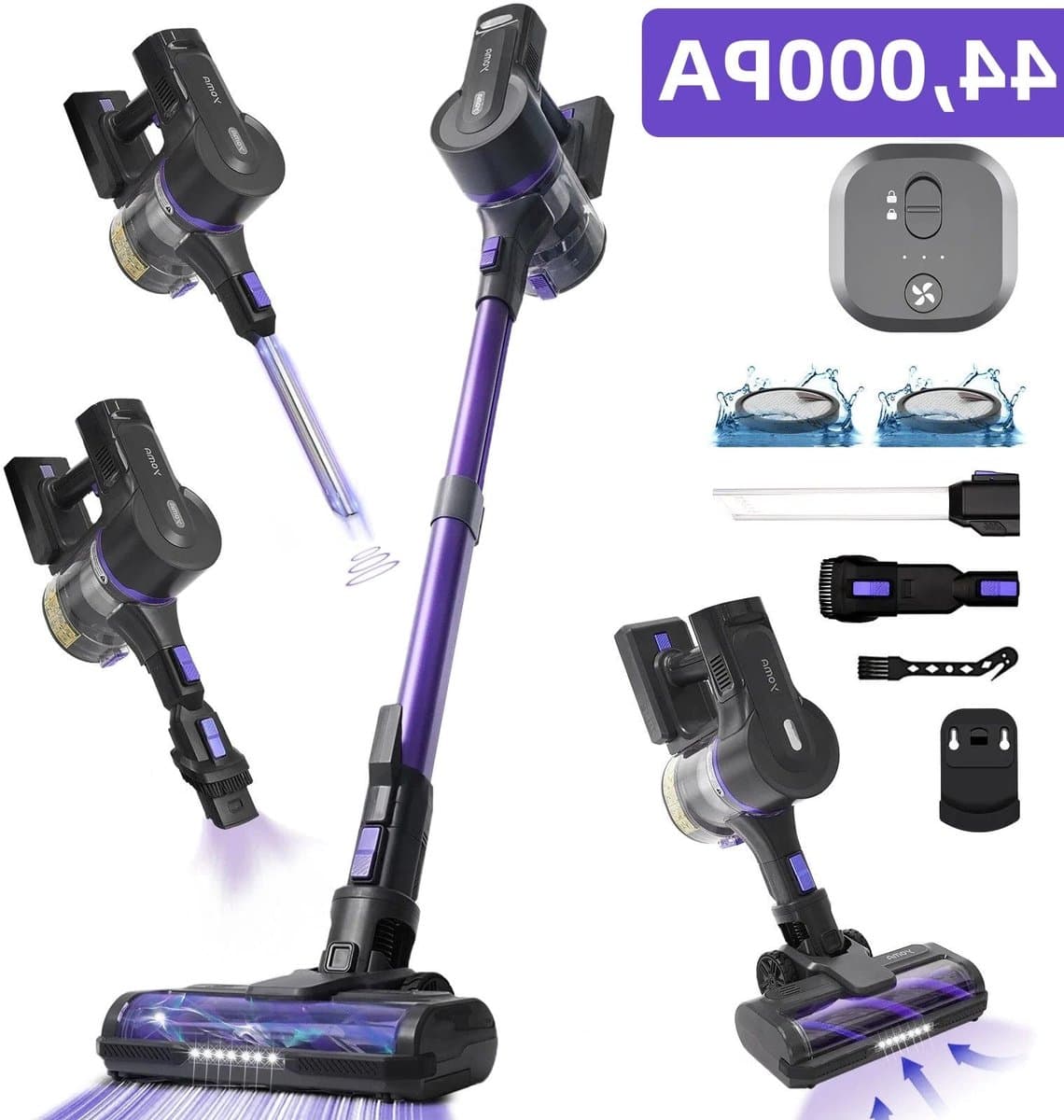 Draadloze Steelstofzuiger – Steelstofzuiger – Snoerloze Stofzuiger – Handstofzuiger – Accu Stofzuiger – 2500 mAh Batterij – 1,2 Liter Stofbak — afbeelding 1