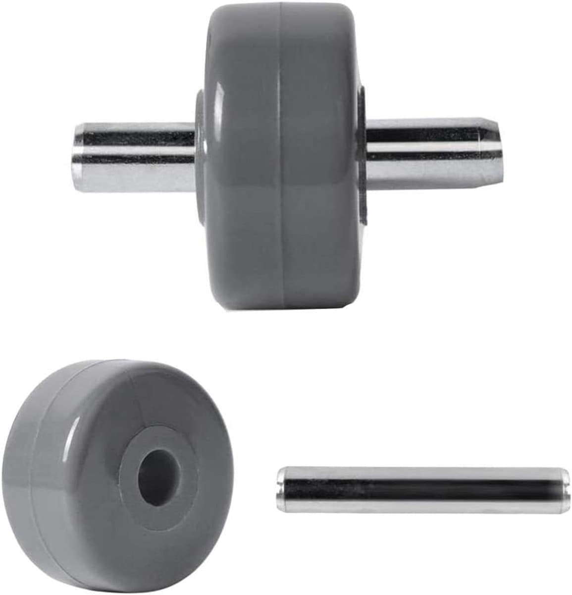 Vervangende Wielen - Stofzuiger Onderdelen - Stofzuigen - Specifieke Pasvorm - 6x3x1 cm - Zwart Grijs — afbeelding 1