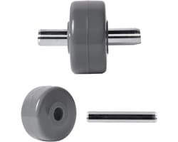 Vervangende Wielen - Stofzuiger Onderdelen - Stofzuigen - Specifieke Pasvorm - 6x3x1 cm - Zwart Grijs