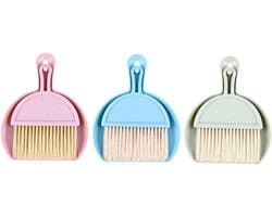 Mini Bezem Stoffer - Kleine Borstel Set - Kleine Oppervlakken Reinigen - Drie Delige Set