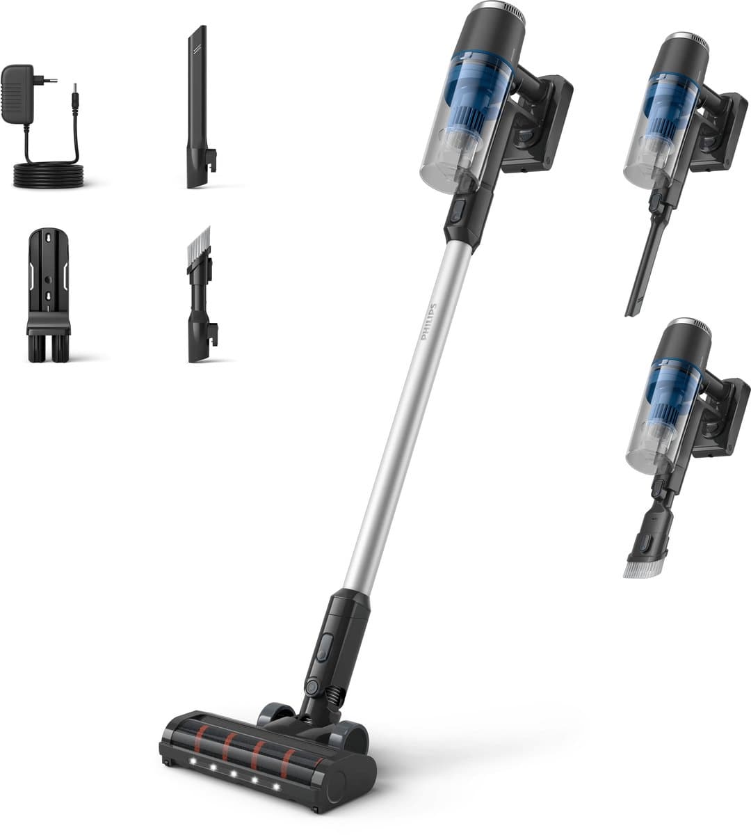 Philips 3000 series XC3032/01 steelstofzuiger & elektrische bezem Batterij/Accu Droog Zakloos Blauw — afbeelding 1