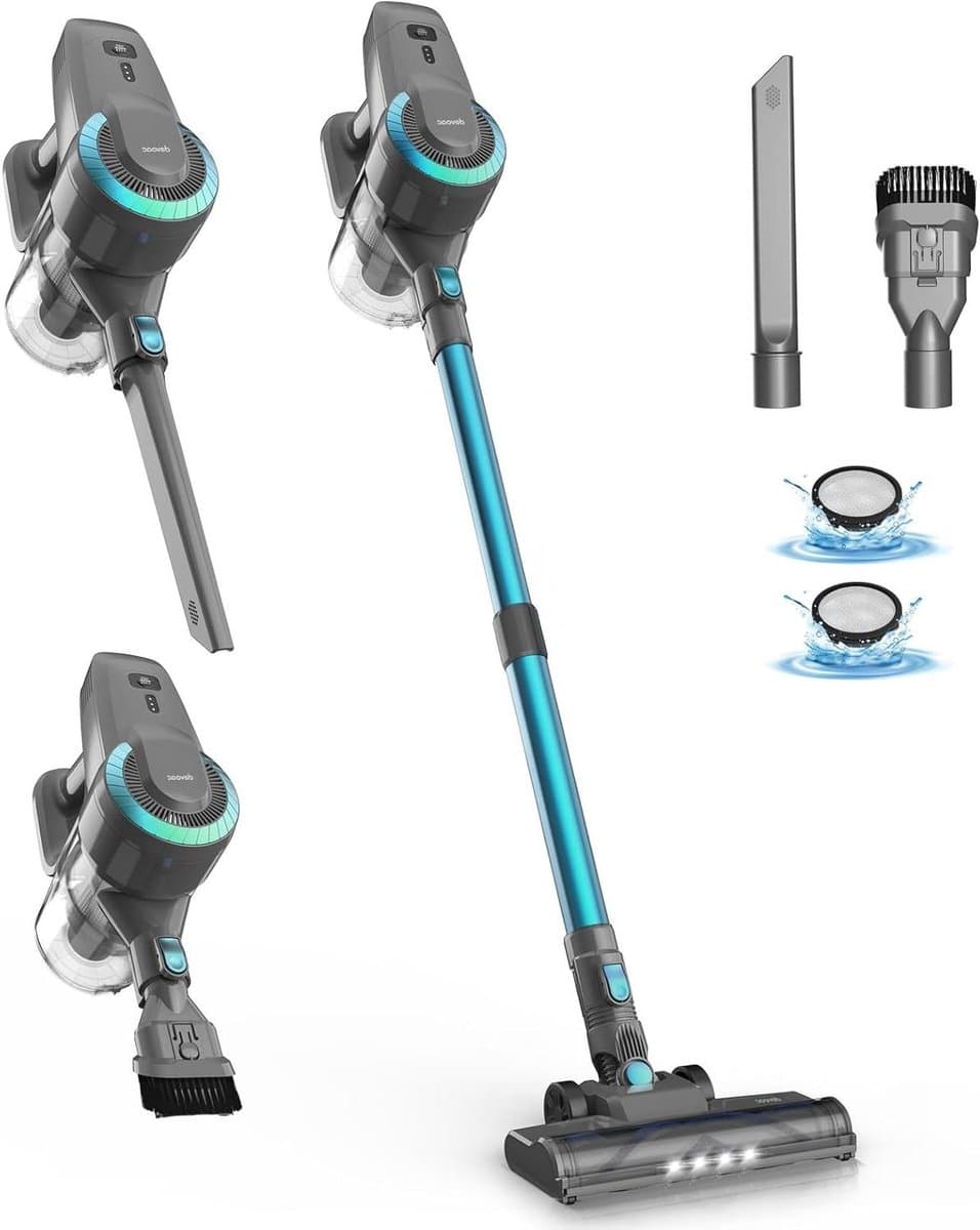 Draadloze Stofzuiger - Handstofzuiger Lichtgewicht - Dagelijkse Reiniging - 6-in-1 Configuratie - Tot 40 Minuten - Waterval — afbeelding 1