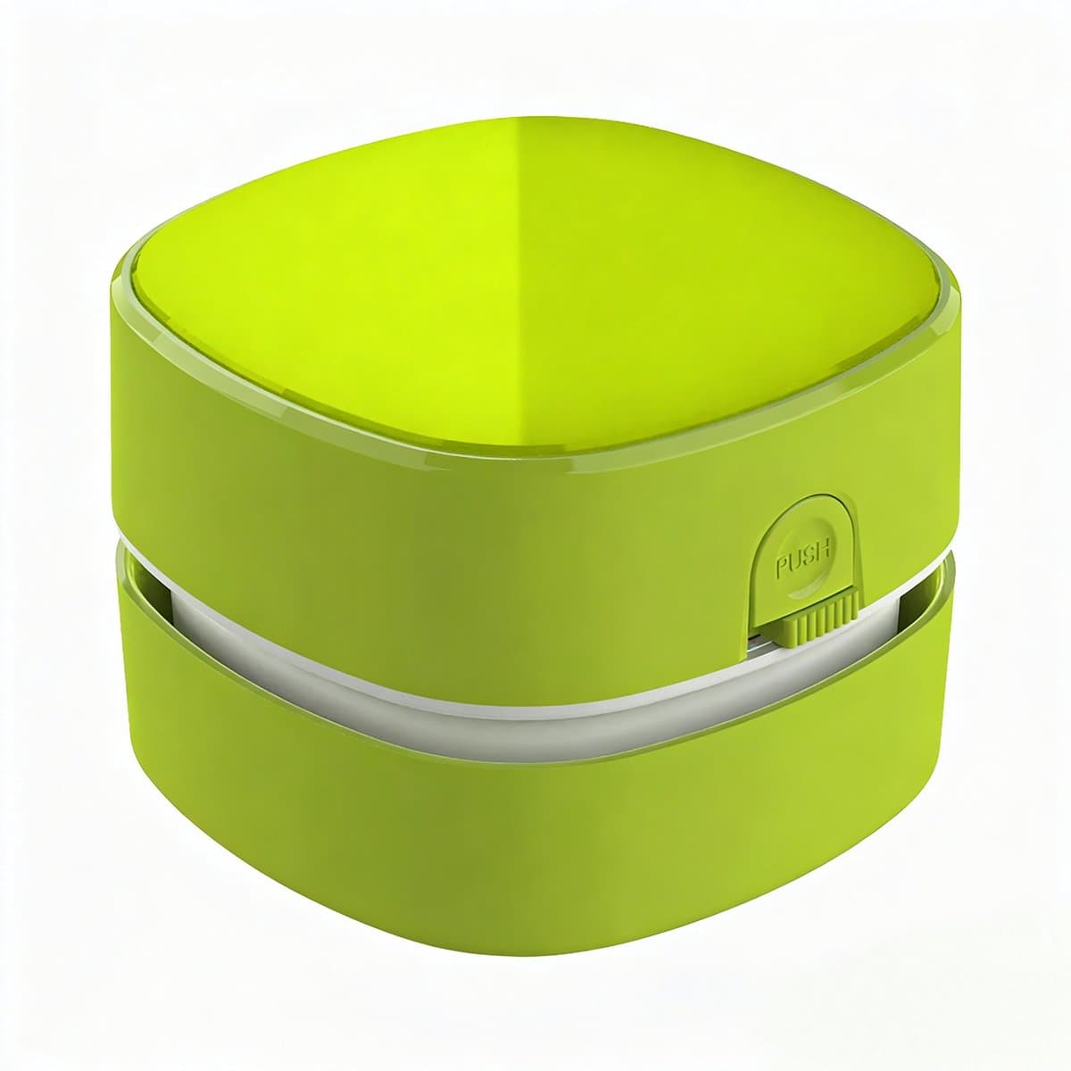 Groene compacte bureaustofzuiger met AA-batterijvoeding (zonder batterijen), lange looptijd en 360° draaibare reinigingskop, verwijdert bureaustof en gumresten, ideaal voor thuis, school, kantoor en als origineel kindercadeau — afbeelding 1