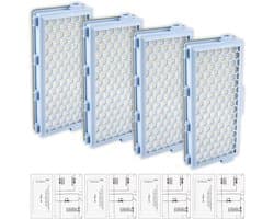 (8 stuks) Vervangende HEPA-filters voor Miele Guard S1/L1, Compact C1 & C2, Complete C2 & C3 S8340 stofzuiger, 4 HEPA-filters + 4 Airclean uitlaatfilters en motorbescherming