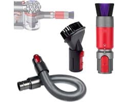 Driedelige stofborstel- en accessoireset Geschikt voor Dyson V7–V15 stofzuigerslangen: krasvrije borstel + slangverlenger, laat geen resten achter.